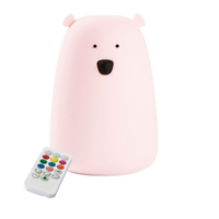 Lampka LED z pilotem Różowy Miś Duży Rabbit & Friends