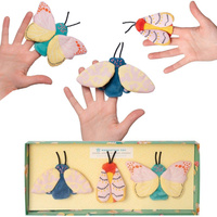 Zestaw 3 pacynek na palce Motyle Natural Historian Manhattan Toy