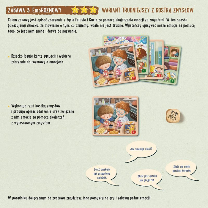 Edukacyjne gry rozwojowe Feluś i Gucio grają w emocje Nasza Księgarnia