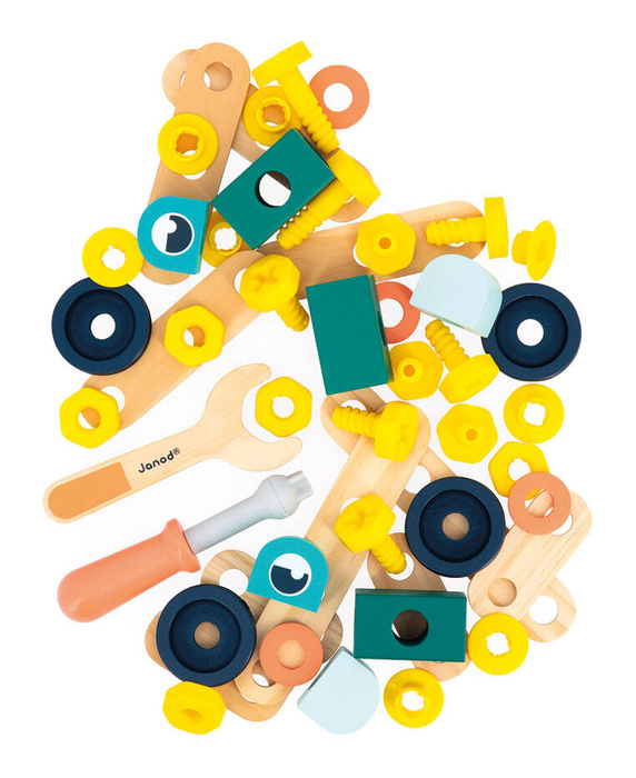 Drewniany zestaw konstruktorski Brico'kids 50 el. Janod