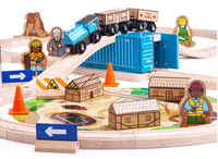 Kolejka drewniana Ósemka Zestaw konstrukcyjny Bigjigs Rail