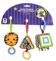 Zabawka dla niemowląt, zawieszki do wózka. Odkrywaj kształty, Manhattan Toy