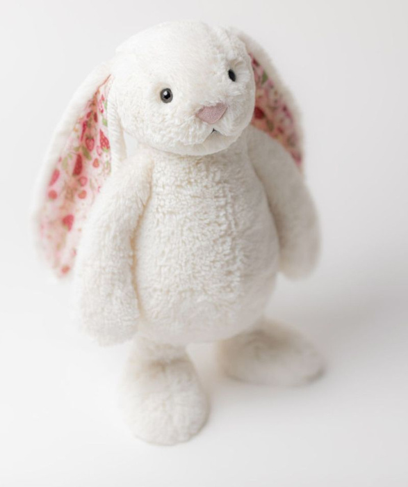 Króliczek z kwiecistymi uszami kremowy Berry 31 cm Jellycat