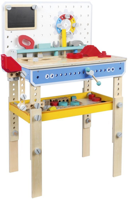 Warsztat drewniany dla dzieci z otworami Mały majsterkowicz