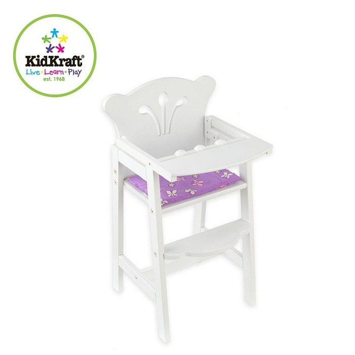 Białe krzesełko do karmienia lalki, KidKraft