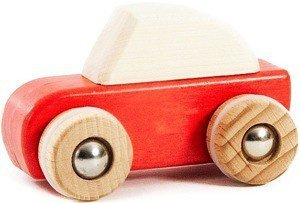 Drewniany samochód. Szybkie auto z napędem, BAJO