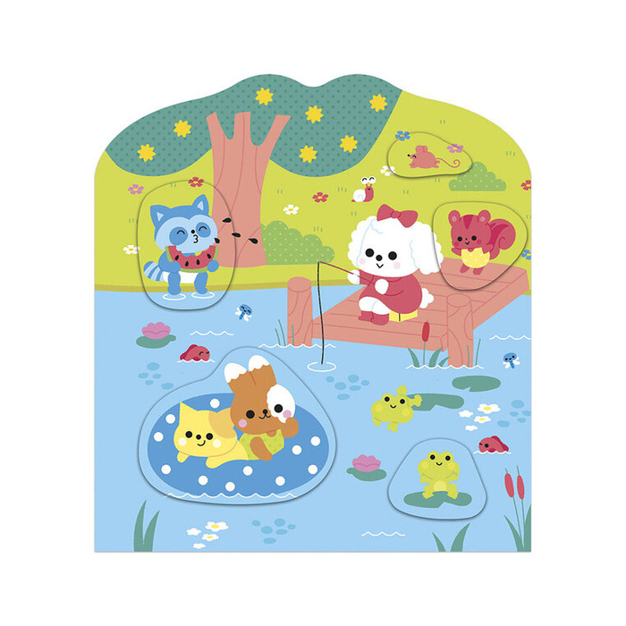 Książeczka z naklejkami Wieś Janod