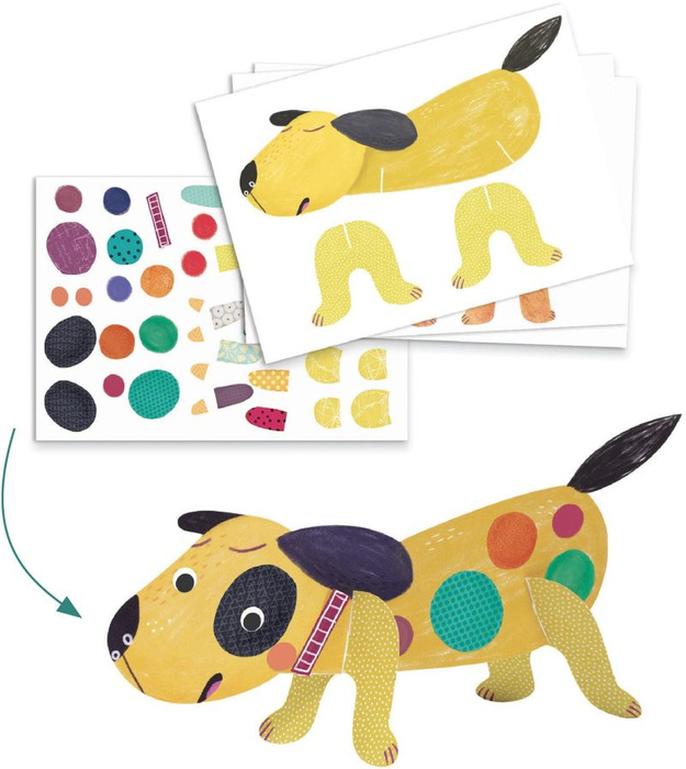 Zestaw zrób to sam 6 w 1 Zwierzęta i ich domki Djeco