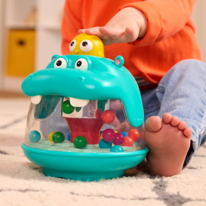 zabawka sensoryczna dla rocznego dziecka Hipopotam Party Pop Hippo Battat