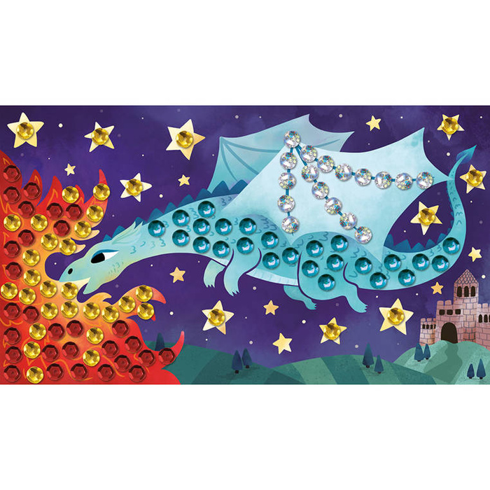 Artystyczny zestaw kreatywny Cekiny Smoki Janod