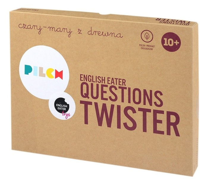 Drewniana gra planszowa dla dzieci Znajome pytania English Eater Pilch