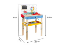 Warsztat drewniany dla dzieci z otworami Mały majsterkowicz