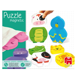 Magnetyczne puzzle dla dzieci kolorowe zwierzęta Goula