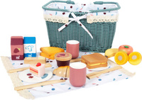 Wiklinowy kosz piknikowy dla dzieci z akcesoriami Tasty Small Foot 