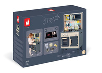 Duża drewniana kuchnia z dźwiękiem, światłem LED i 6 akcesoriami Mozaika 3-8 lat Janod