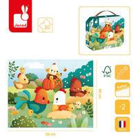 Puzzle w walizce 20 el. Witajcie na farmie Janod