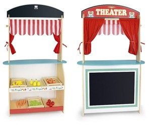 Drewniany teatrzyk i sklep 2 w 1. Sowa