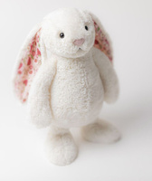 Króliczek z kwiecistymi uszami kremowy Berry 31 cm Jellycat
