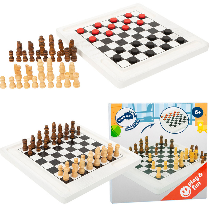 Drewniane szachy i warcaby Small Foot