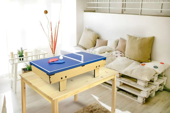 Gry zręcznościowe dla dzieci komplet Fabio drewniane piłkarzyki 4w1