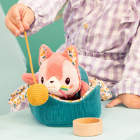 Przytulanka kotek z koszyczkiem i akcesoriami Kotka Jeanne Lilliputiens 