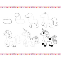 Zestaw kreatywny dla dzieci Rysowanie krok po kroku Modele kawaii Janod