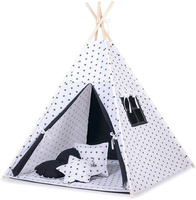 Namiot dla dzieci Tipi biało-czarna kryjówka Zestaw Bobono