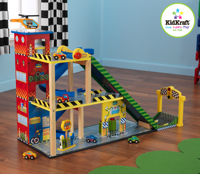 Garaż dla dzieci z wielką rampą - torem wyścigowym, KidKraft