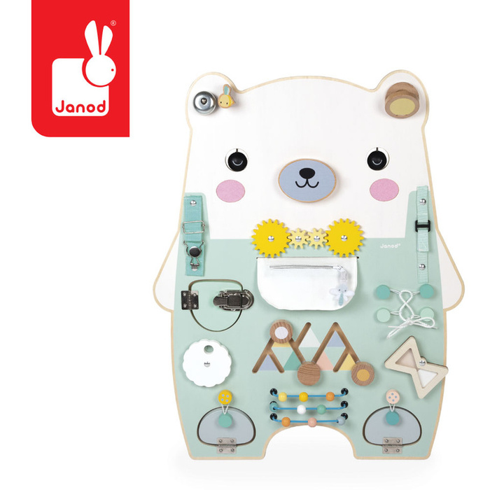 Tablica manipulacyjna dla dzieci XL 20 aktywności Miś Pure Janod