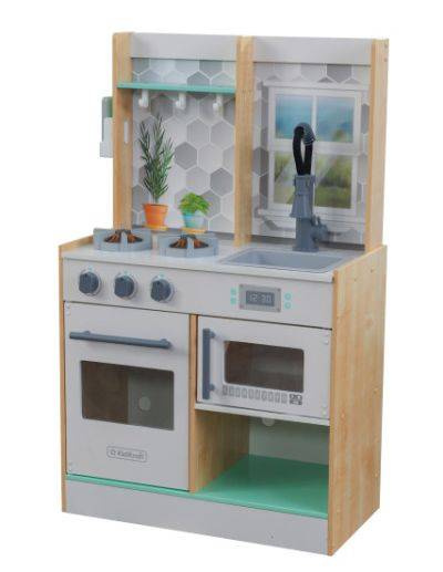 Kuchnia drewniana dla dzieci Lets Cook Natural z światłem i dźwiękiem KidKraft