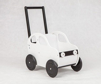 Drewniany wózek dla lalek i nie tylko. Białe auto, chodzik dla dzieci