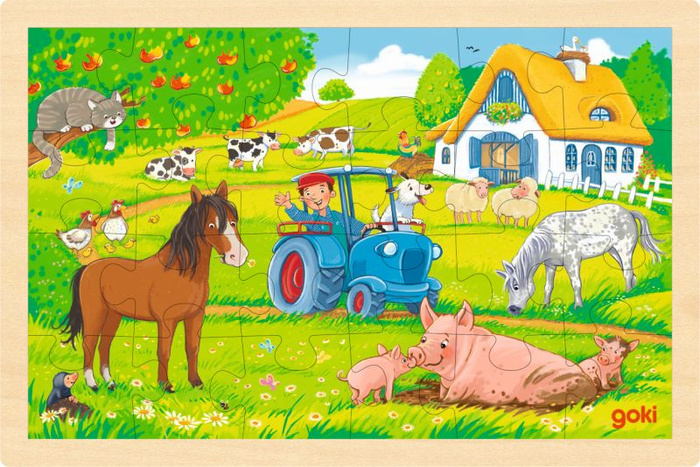 Puzzle drewniane Farma Goki