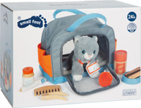 Kotek z torbą transportową i akcesoriami Small Foot