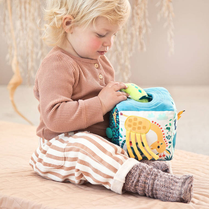 Kostka wielofunkcyjna miękka z pozytywką Dżungla Lilliputiens