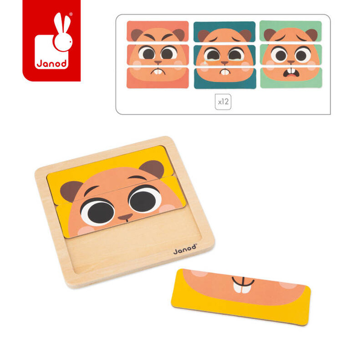 Zestaw 4 zabawek edukacyjnych Box 36 m-cy Janod