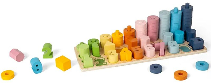 Drewniana tablica edukacyjna do nauki liczenia Bigjigs