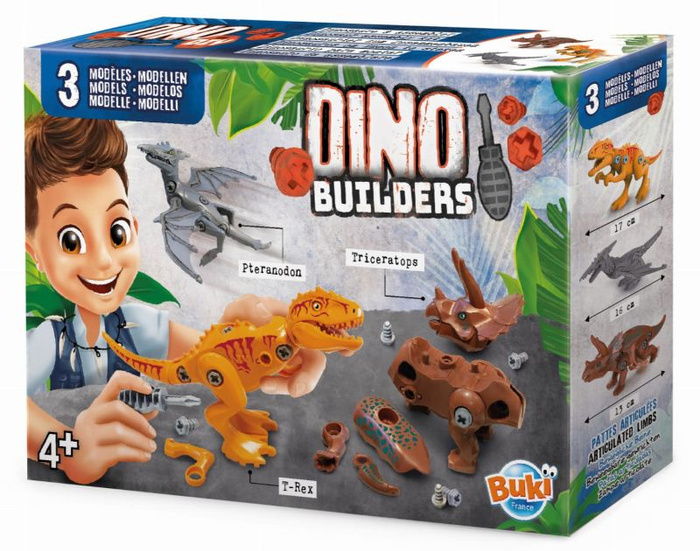 Figurki dinozaurów do skręcania zrób to sam Buki