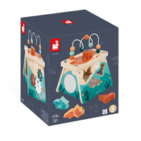 Kostka edukacyjna drewniana wulkan Dinozaury Janod