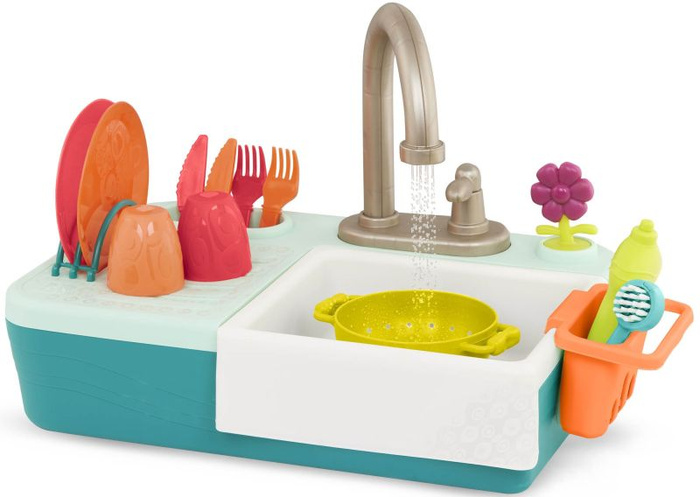 Zlewozmywak z działającym kranem i akcesoriami do kuchni dla dzieci Splash-n-Scrub Sink B.Toys