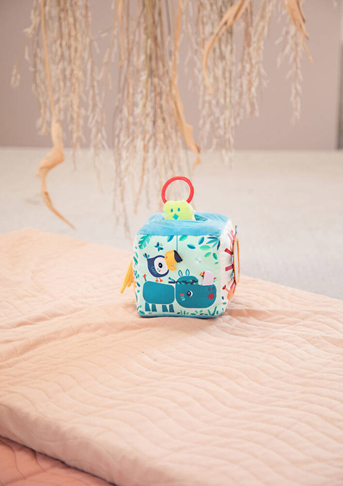 Kostka wielofunkcyjna miękka z pozytywką Dżungla Lilliputiens