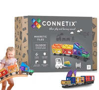 Klocki magnetyczne Connetix Rainbow Transport Pack 50 el.