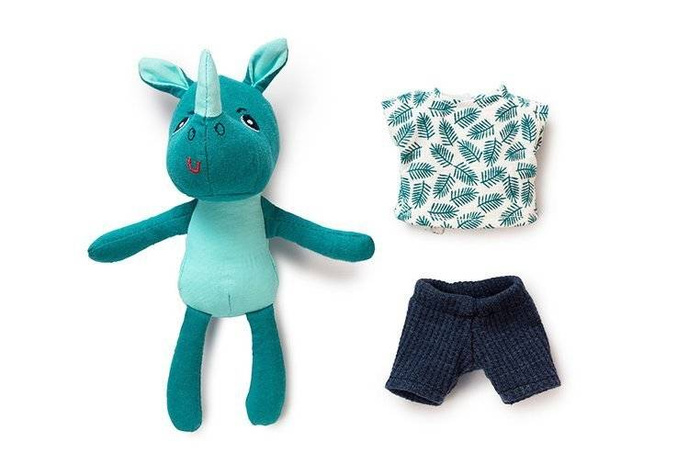 Mini przytulanki Rodzina nosorożców z matą Nosorożec Marius Lilliputiens