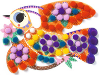 Zestaw zrób to sam obrazki z pomponów Ptaszki Djeco