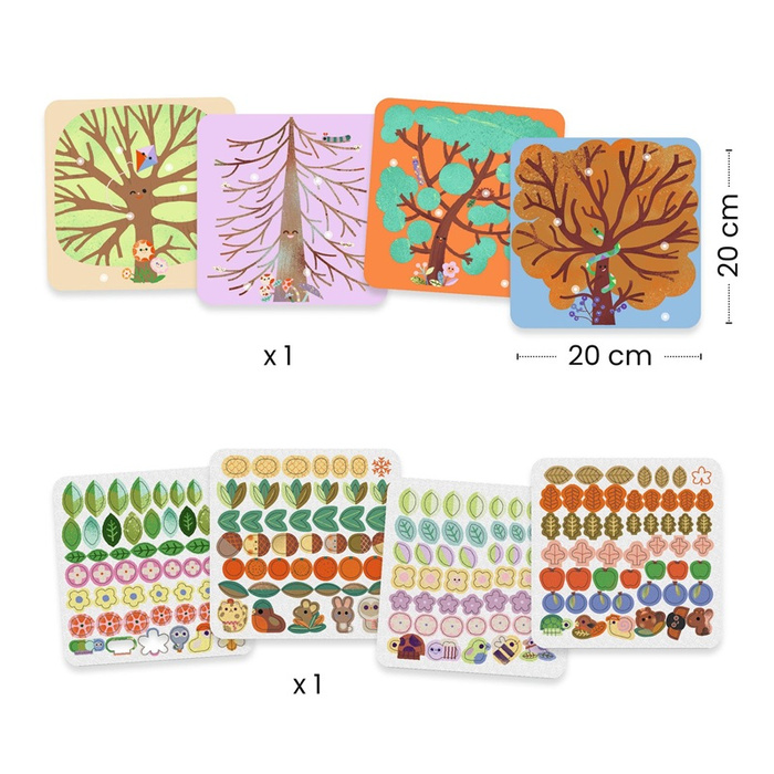 Zestaw kreatywny filcowe Wyklejanki Drzewa Djeco