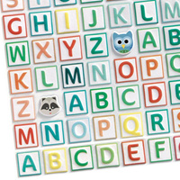 Zestaw wypukłych naklejek Alfabet Djeco 