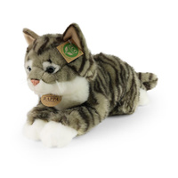 Maskotka dla dzieci pręgowany kot szary 40 cm Rappa