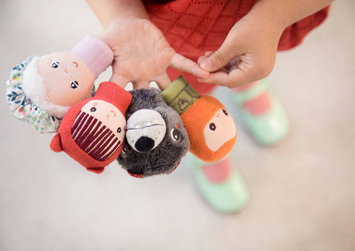 Pacynki z bajki Czerwony Kapturek 4szt. na palec Lilliputiens