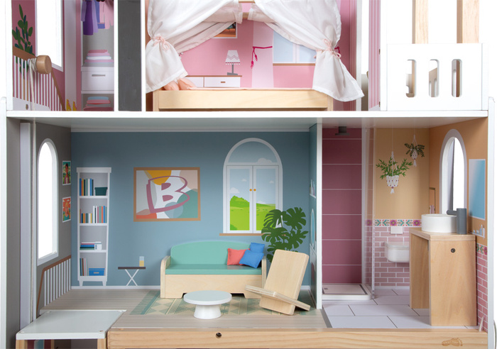 Duży domek dla lalek z drewna Willa z dodatkami Small Foot