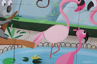 Puzzle sensoryczne 20 elementów Wycieczka do Zoo Janod