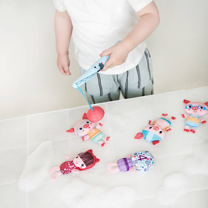 Zabawa w wędkowanie w kąpieli Wilk Louis Lilliputiens